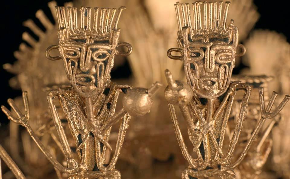 Gold figures at the Gold Museum in Bogota, Colombia.