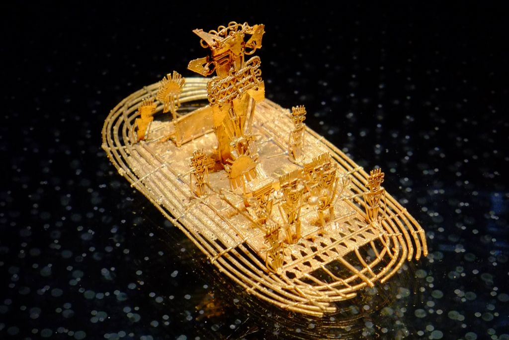 Muisca raft at the Golden Museum in Bogota, Colombia.