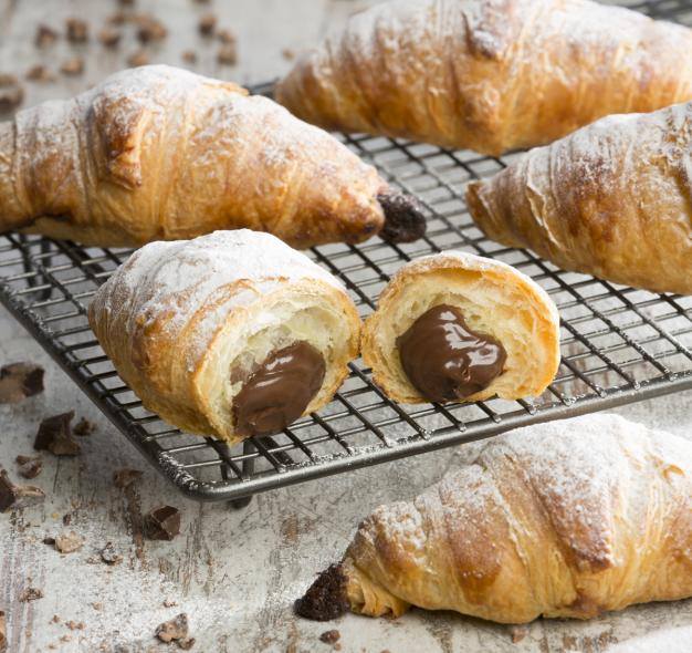 Pieces of onces with brown liquid filling.