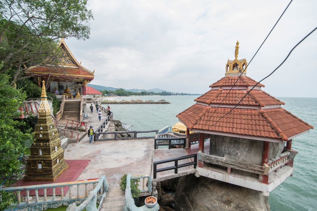 Buddhist temples by the sea near Hua Hin, Thailand.